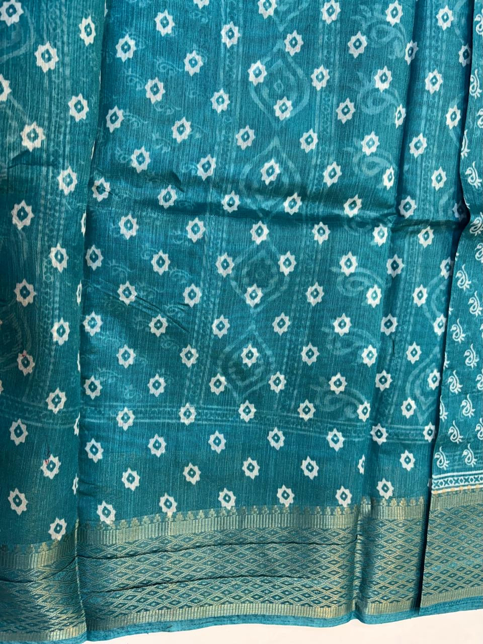 Fancy Cotton Blend Saree With Blouse, Fabulous Look and Budget-friendly pricing.(KCJC20)