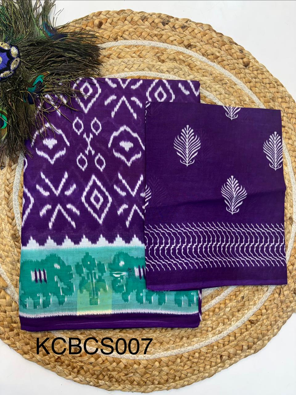 Bagru Cotton Saree with 1M Separate Blouse.(KCBCS007)