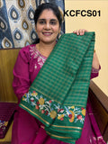Mangalgiri Mix Cotton Saree with blouse (KCFCS01) (Copy)