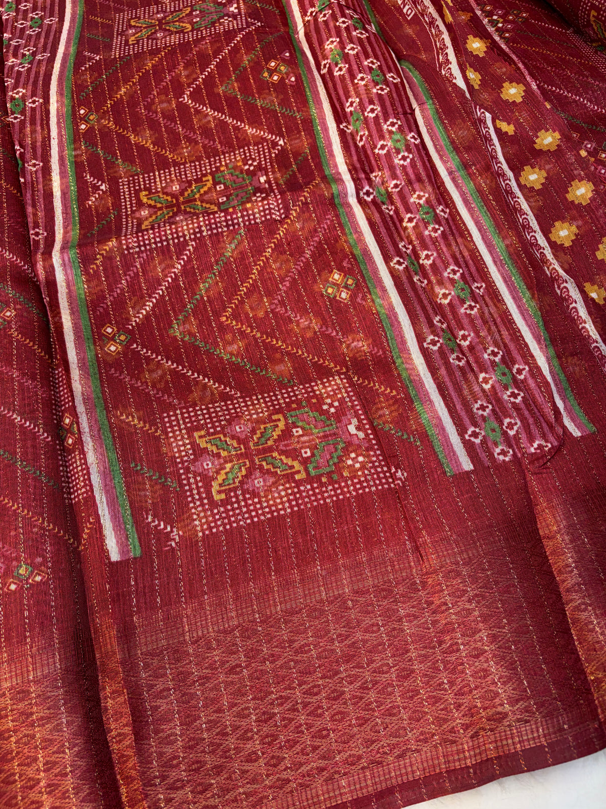 Fancy cotton blend saree with blouse and budget-friendly pricing (KCJC09)