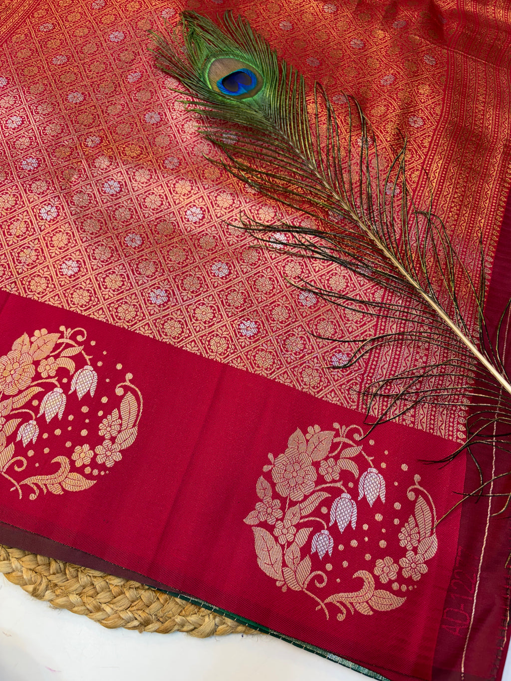 Soft Silk Saree Dark Green  Colour With Reddish Pink Border -(KCSSS12)