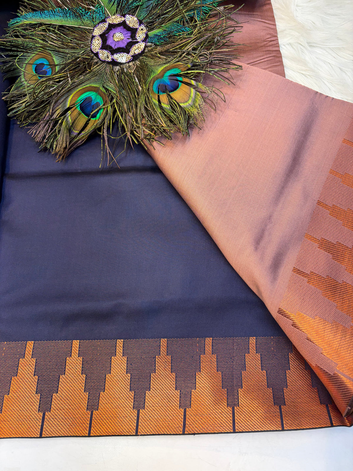 Plain Saree Contrast Border -(KCBF007)