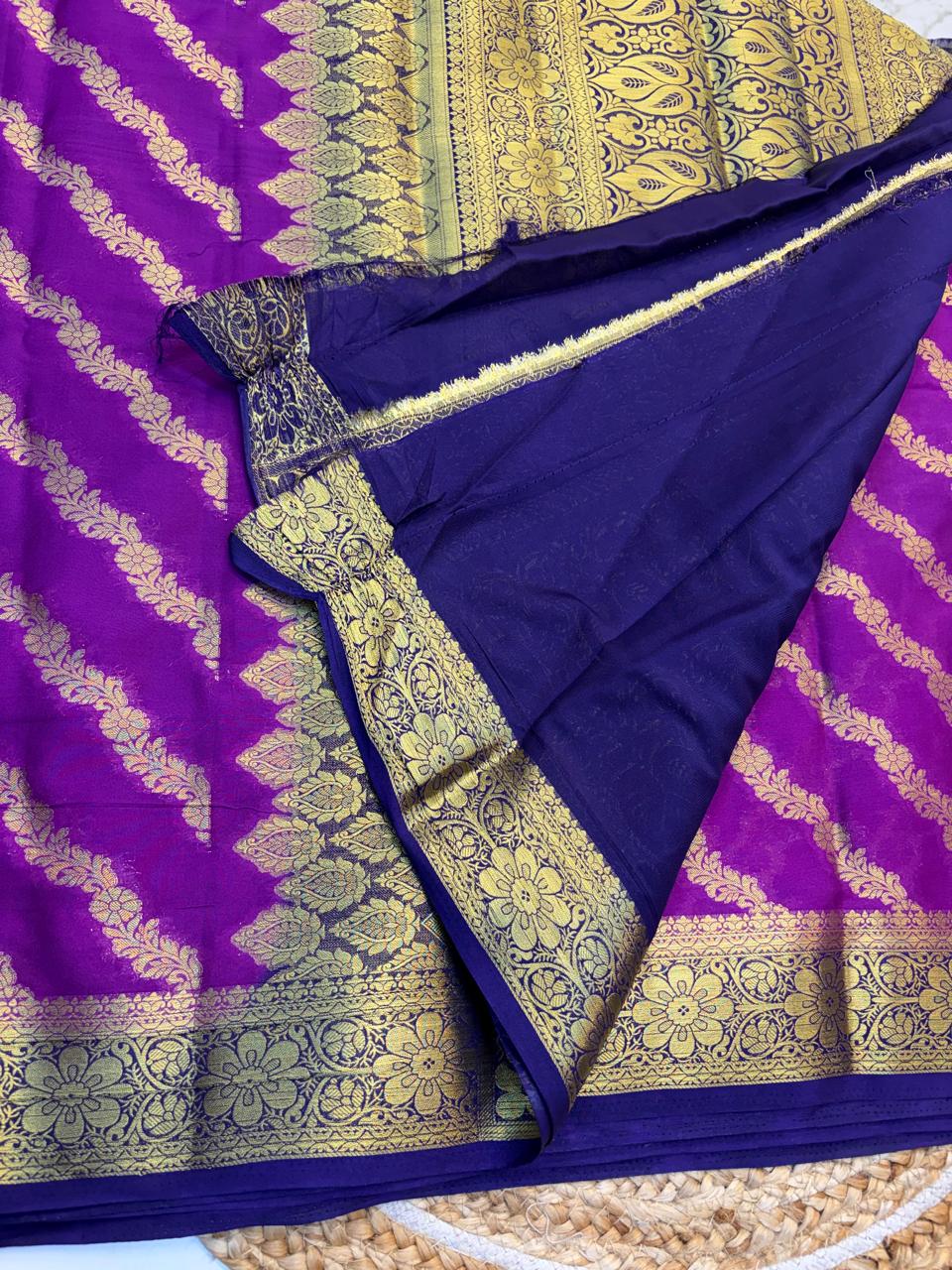 Mysore Silk Saree Elegant look.(KCMS09)