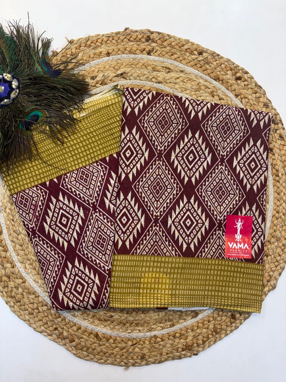 Bagru Cotton Saree with 1M Separate Blouse.(KCBCS0032)