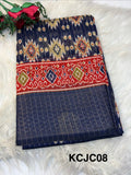 Fancy cotton blend saree with blouse and budget-friendly pricing (KCJC08)