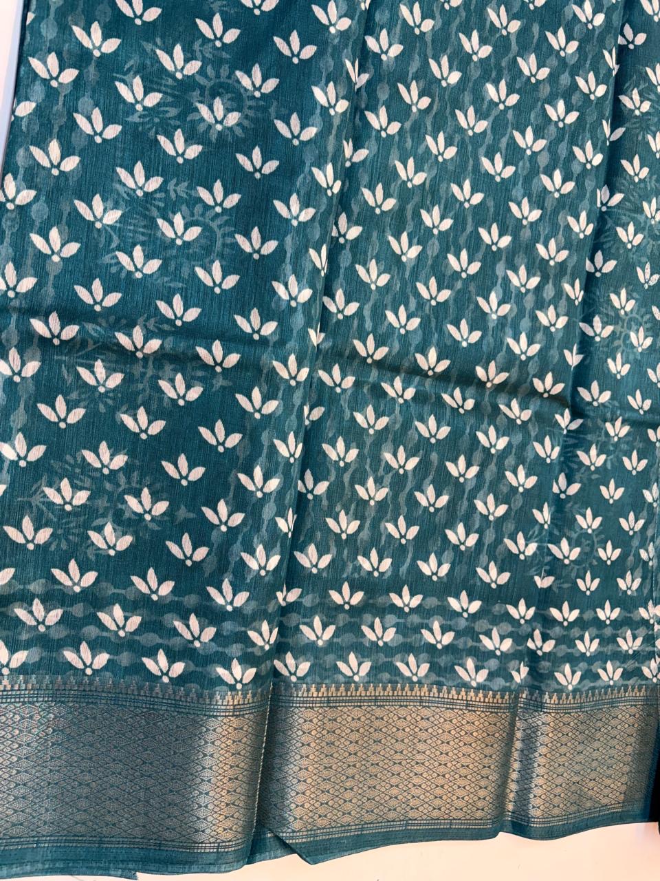 Fancy Cotton Blend Saree With Blouse, Fabulous Look and Budget-friendly pricing.(KCJC17)
