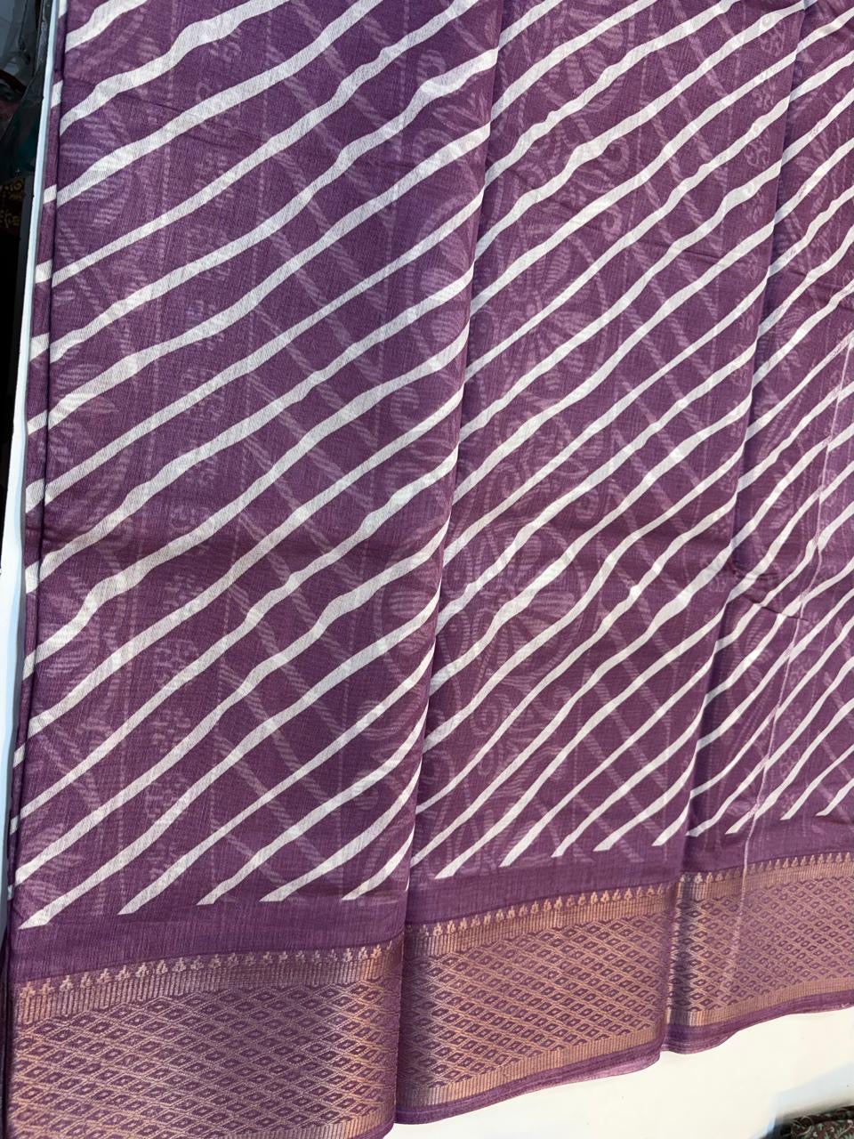 Fancy Cotton Blend Saree With Blouse, Fabulous Look and Budget-friendly pricing.(KCJC38)