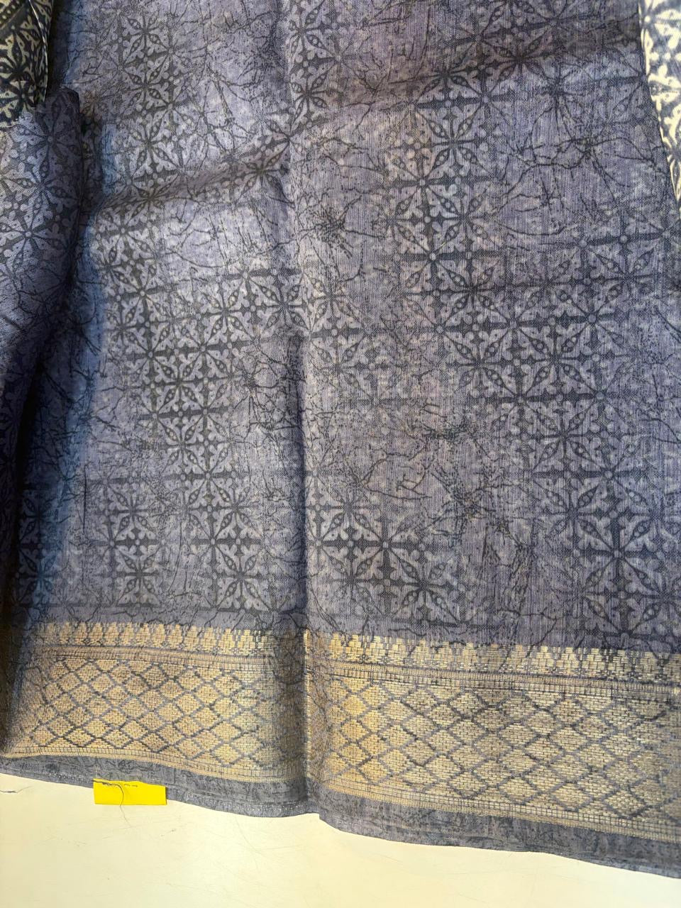Fancy Cotton Blend Saree With Blouse, Fabulous Look and Budget-friendly pricing.(KCJC44)