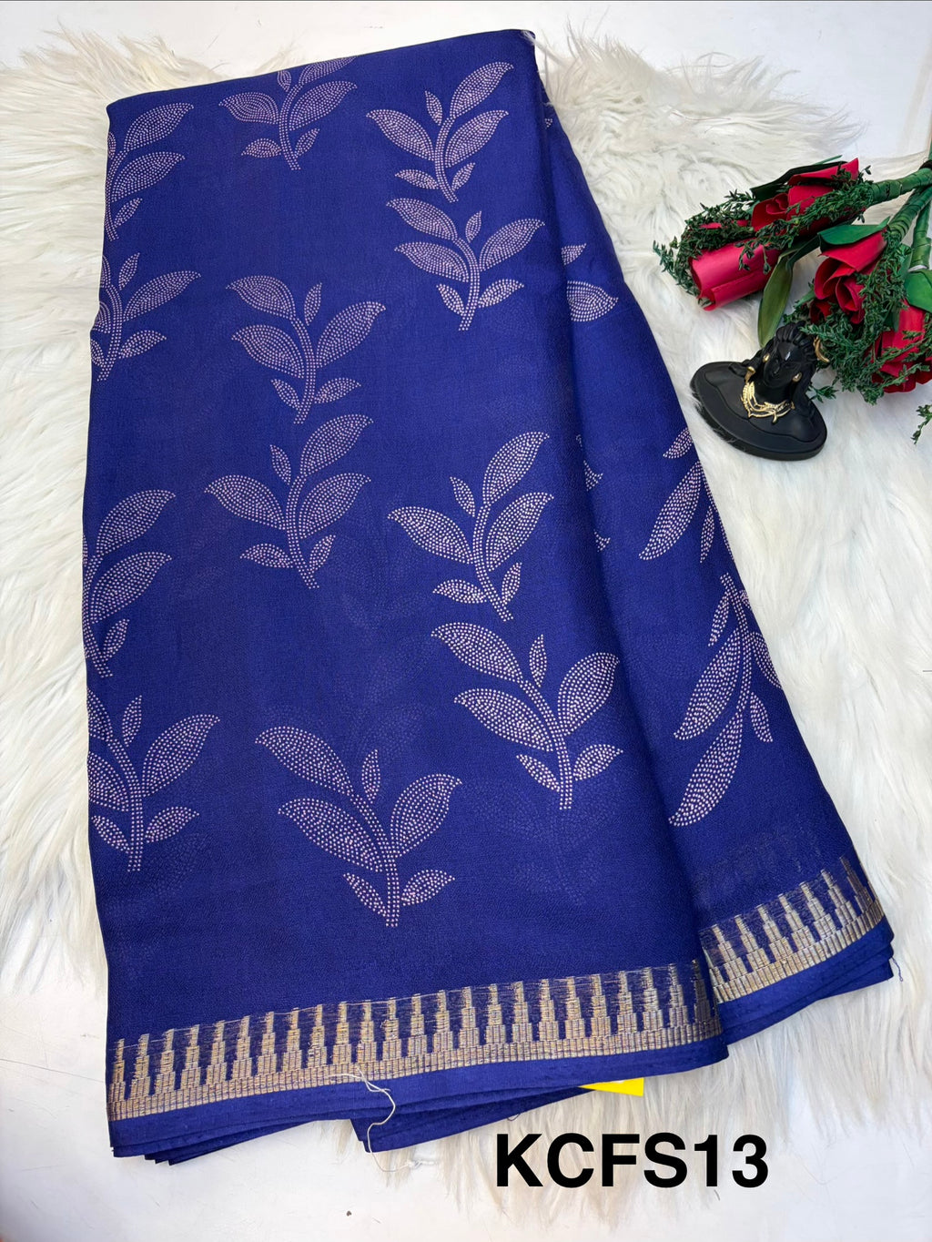 Jarjet sarees with Blouse-(KCFS13)