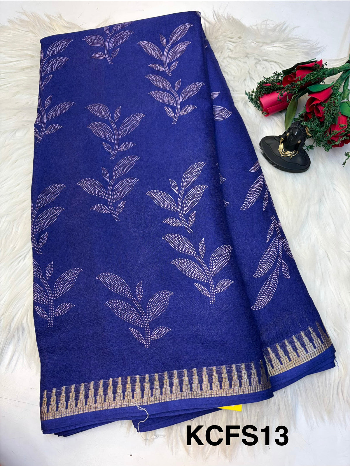 Jarjet sarees with Blouse-(KCFS13)