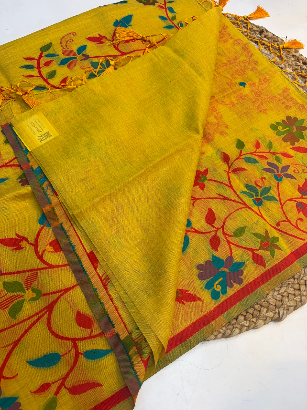 Linen Blended Cotton Saree with Blouse(KCLBC004)