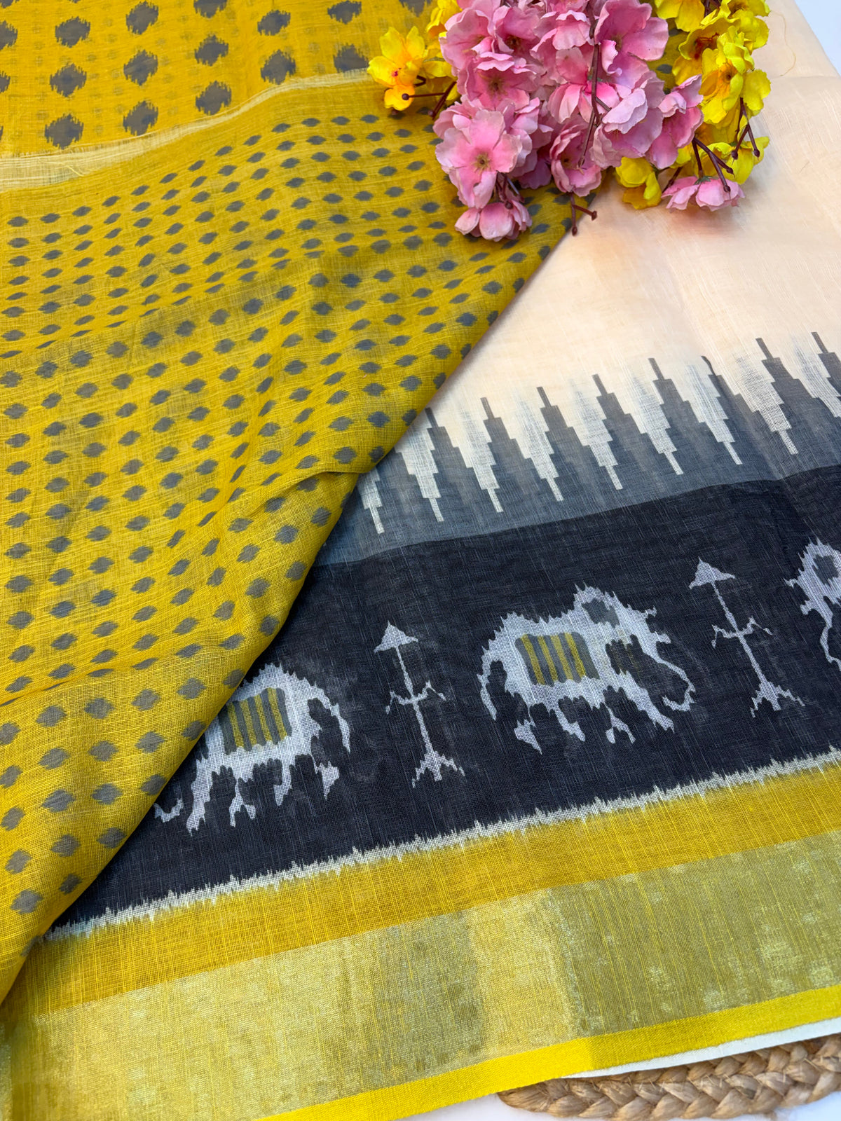 Linen Cotton Saree(KCLNS06)
