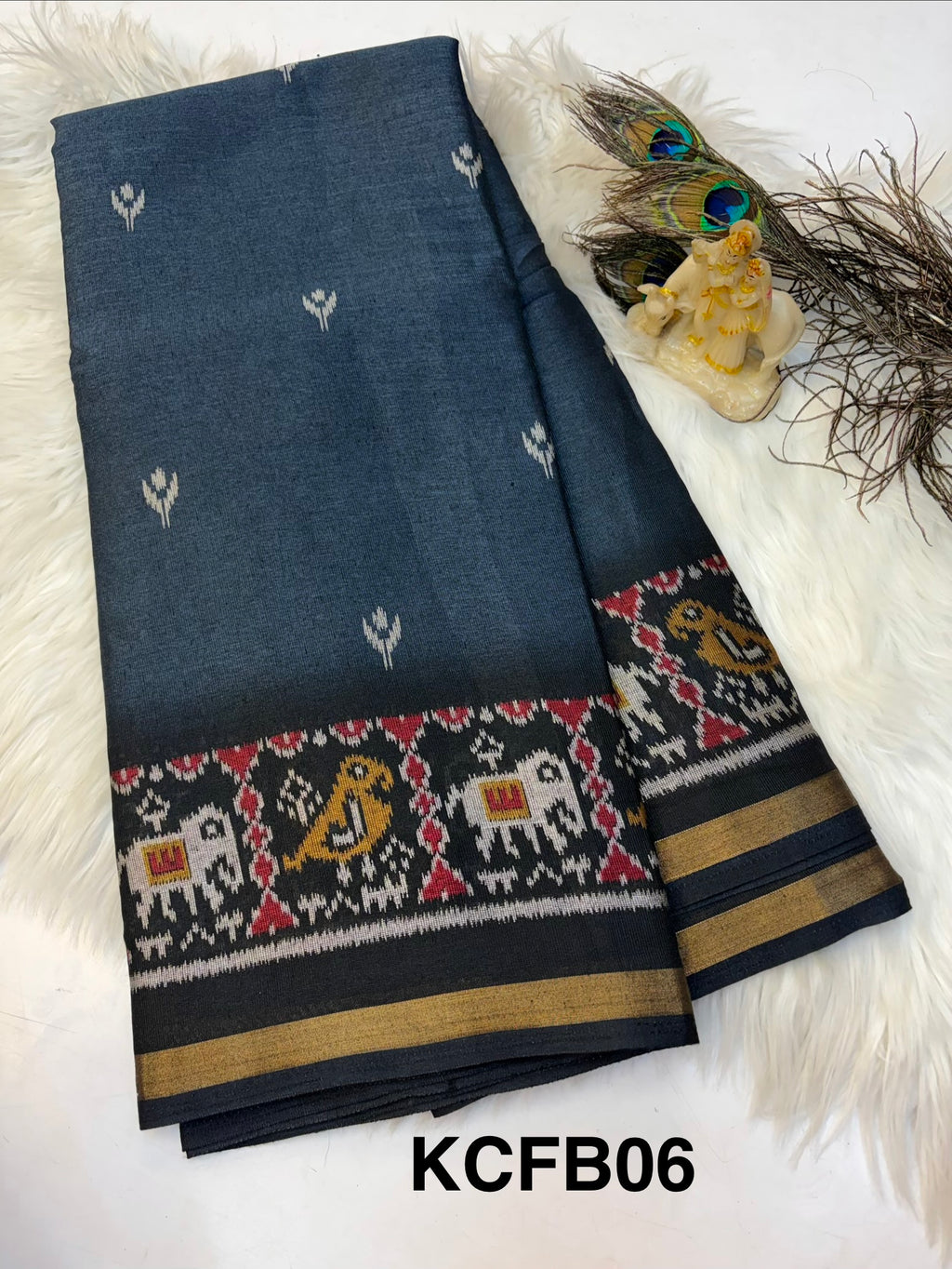 Black berry cotton saree with blouse (KCFB06)