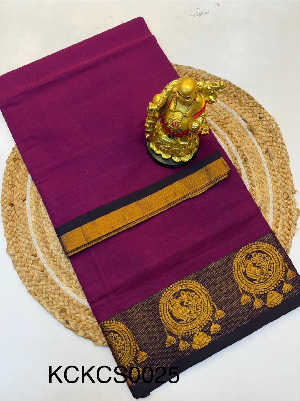Kanchi Cotton Saree No Blouse.(KCKCS0025)