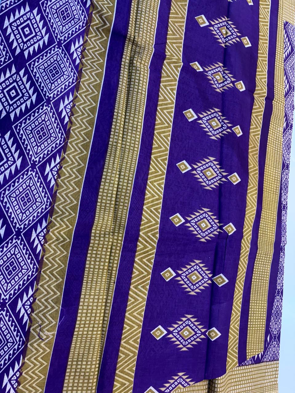Bagru Cotton Saree with 1M Separate Blouse.(KCBCS0037)