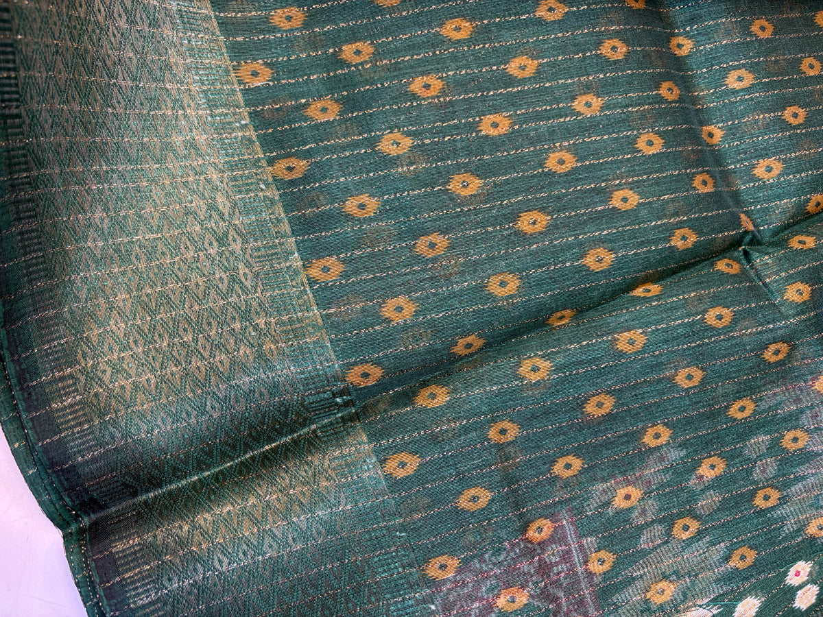 Fancy cotton blend saree with blouse and budget-friendly pricing (KCJC11)