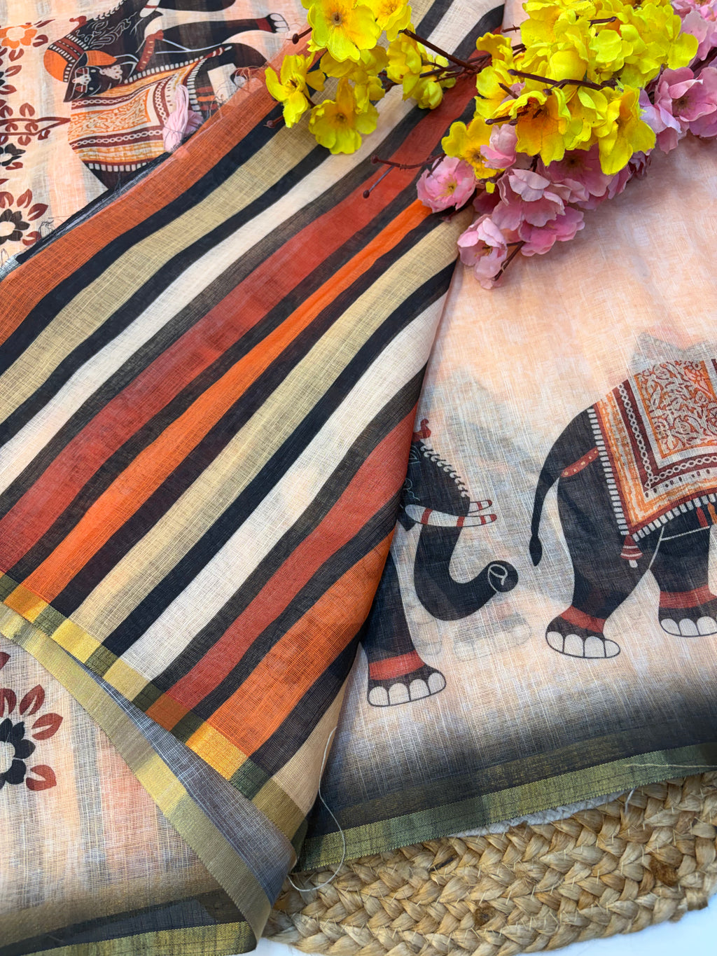Linen Cotton Saree(KCLNS04)