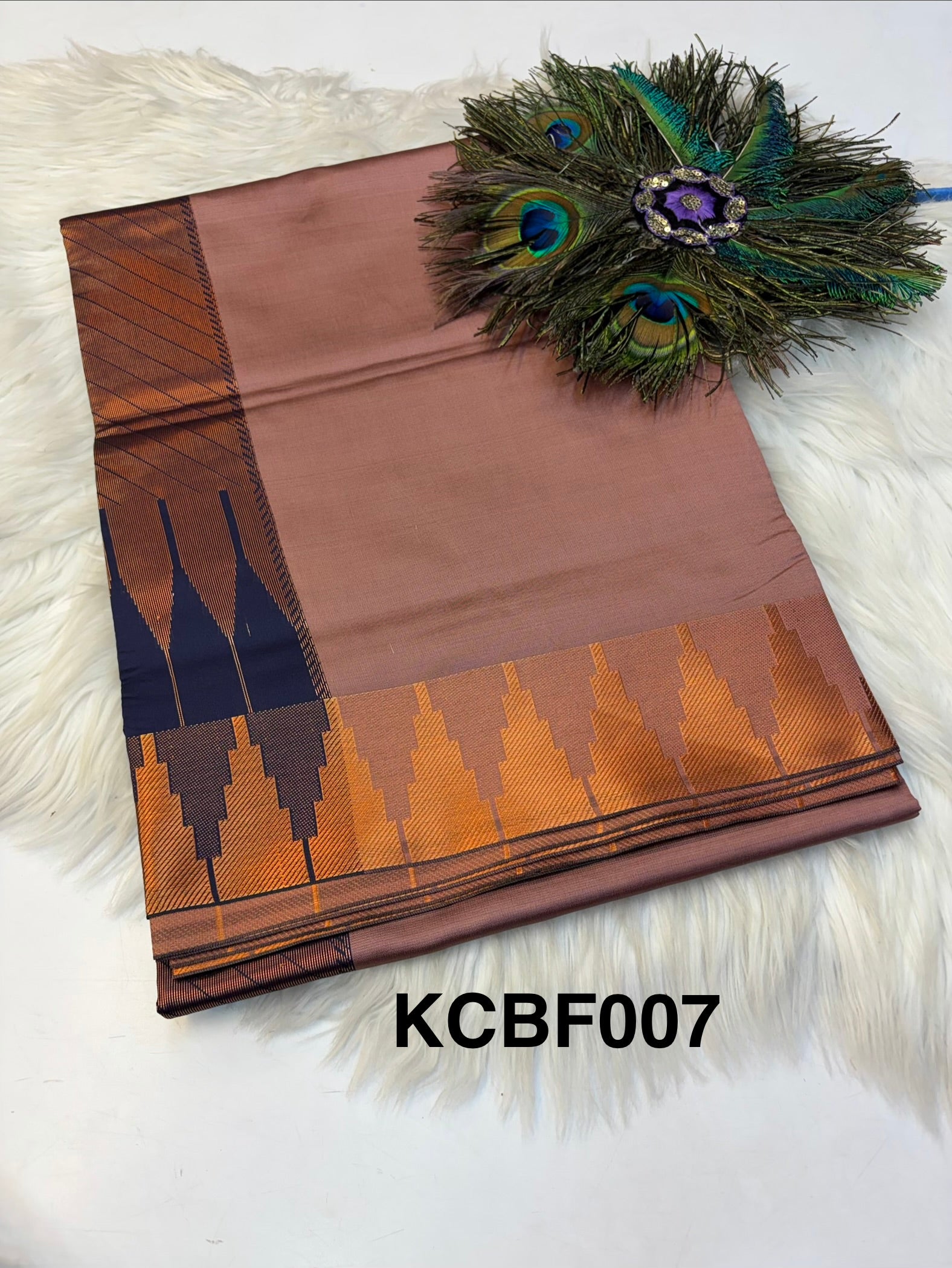 Plain Saree Contrast Border -(KCBF007)