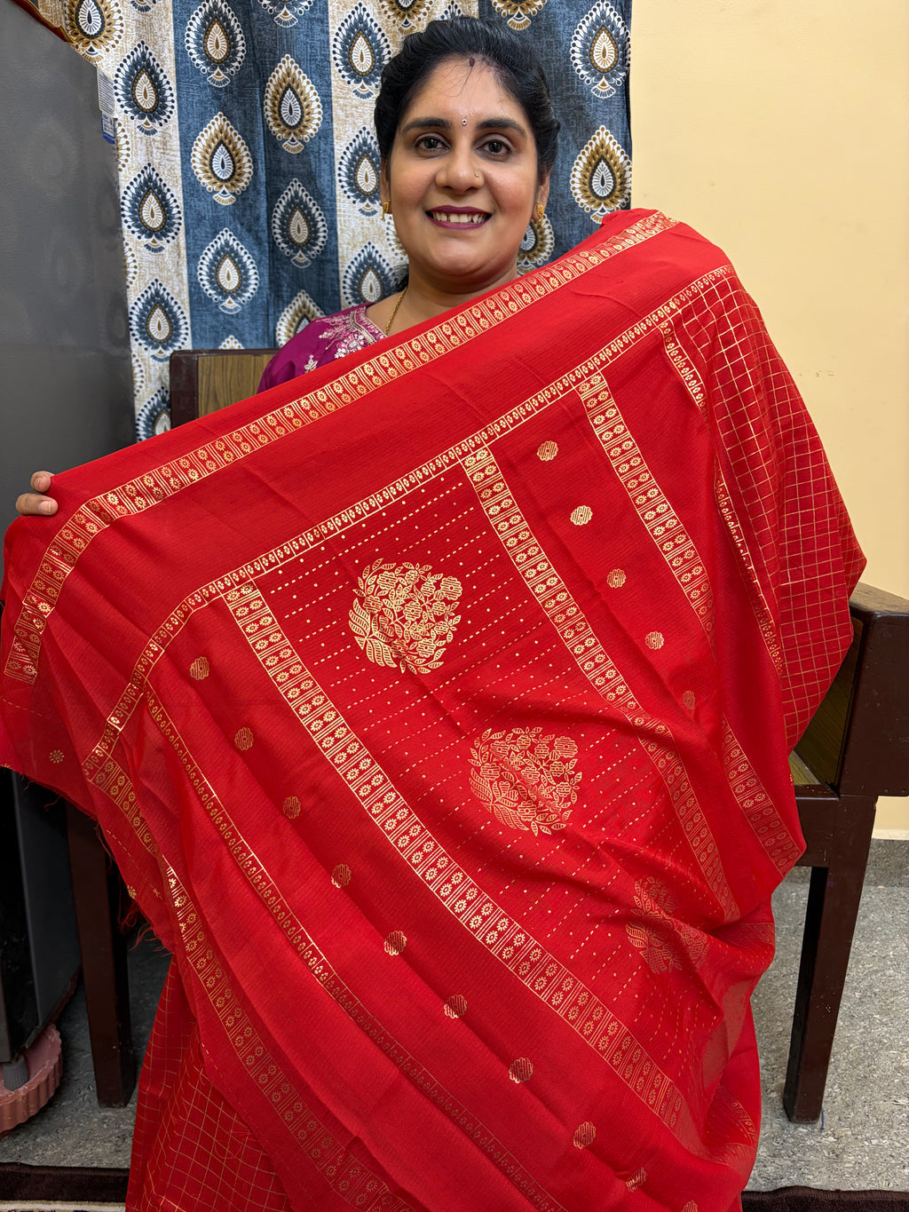Budget-friendly Foil Print Saree(KCFS07)