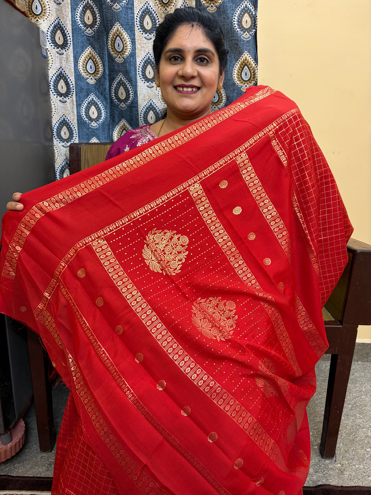 Budget-friendly Foil Print Saree(KCFS07)
