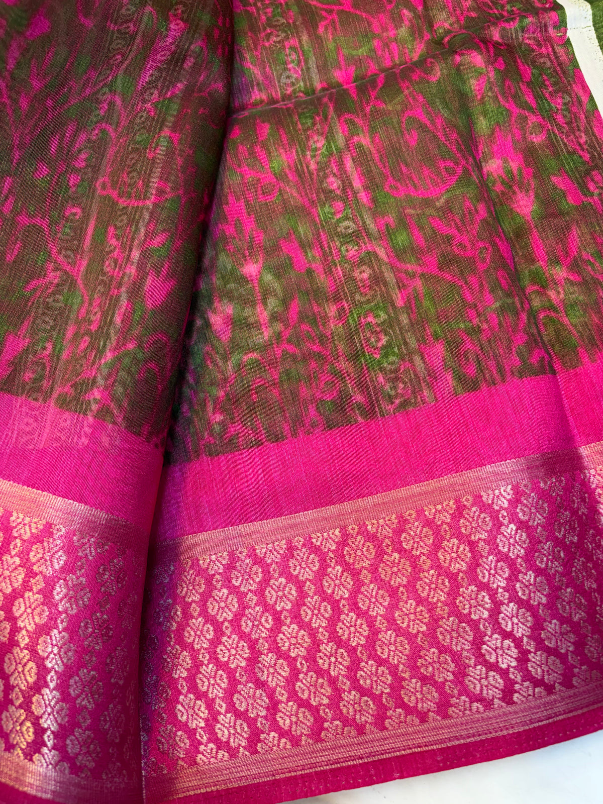 Fancy cotton blend saree with blouse and budget-friendly pricing (KCJC55)