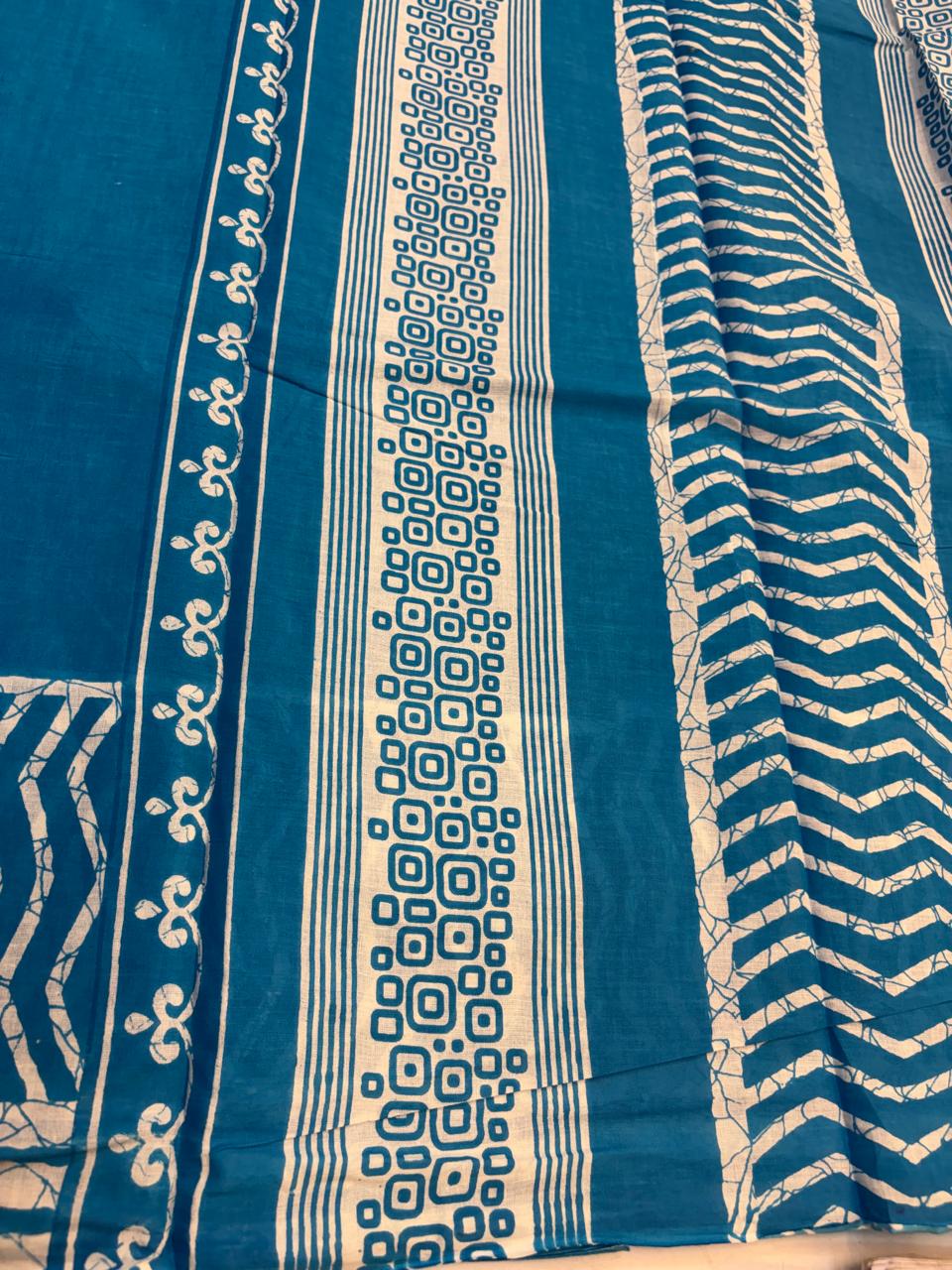 Bagru Cotton Saree with 1M Separate Blouse.(KCBCS0025)