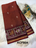 Black berry cotton saree with blouse (KCFB04)
