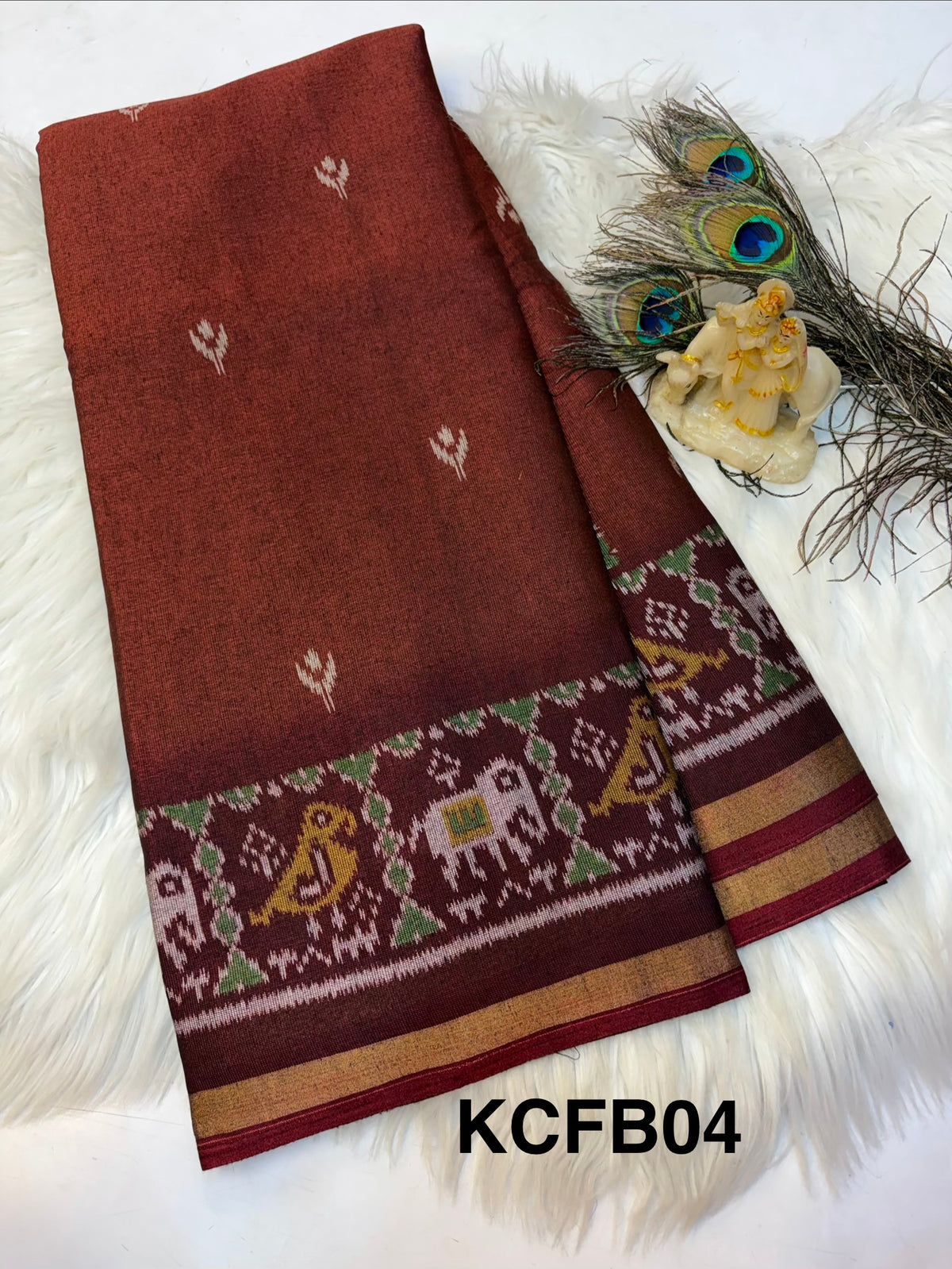 Black berry cotton saree with blouse (KCFB04)