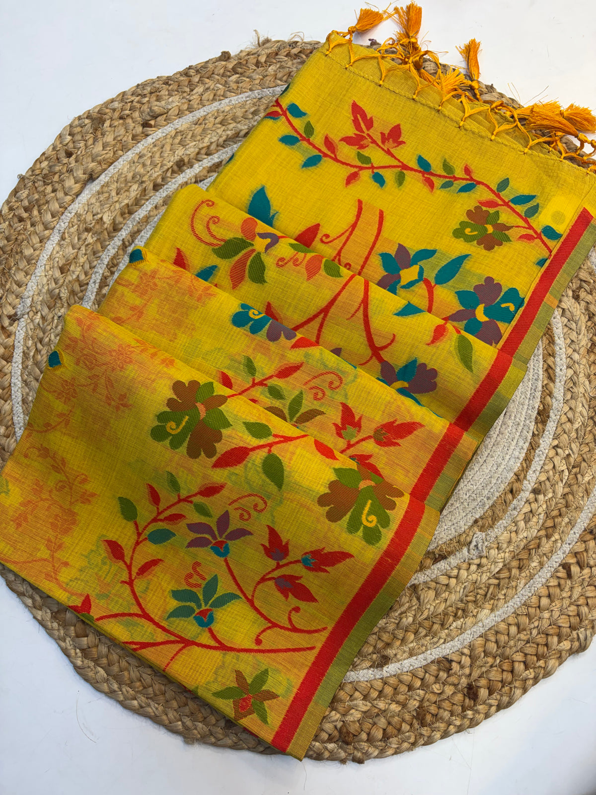 Linen Blended Cotton Saree with Blouse(KCLBC004)