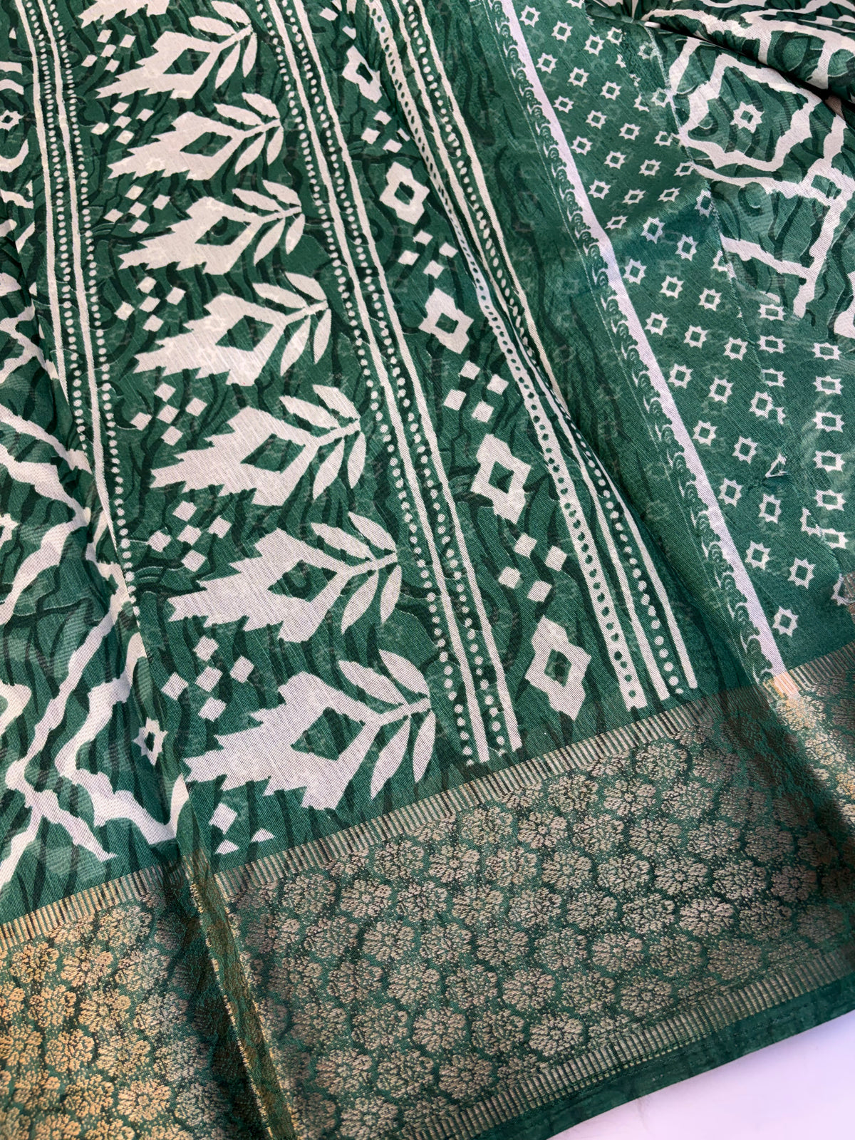 Fancy cotton blend saree with blouse and budget-friendly pricing (KCJC07)