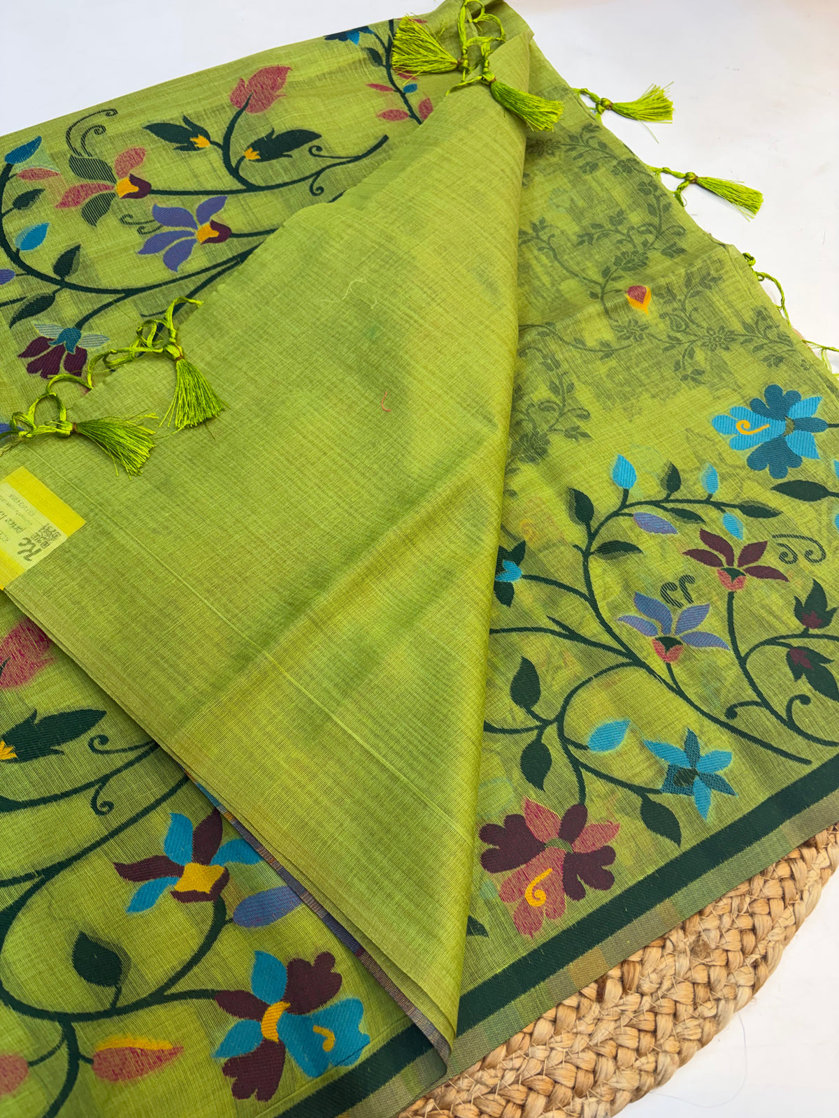 Linen Blended Cotton Saree with Blouse(KCLBC003)