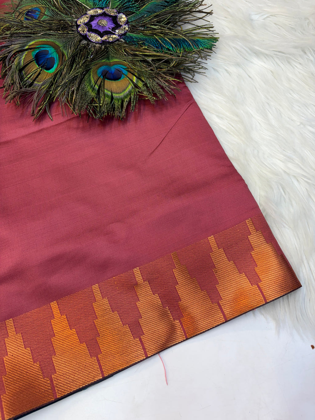 Plain Saree Contrast Border -(KCBF008)