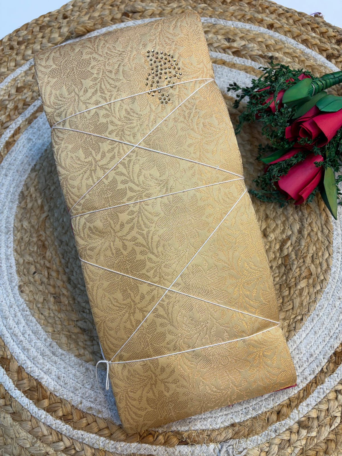 Budget friendly Silk Saree With Stones(KCBFS23)