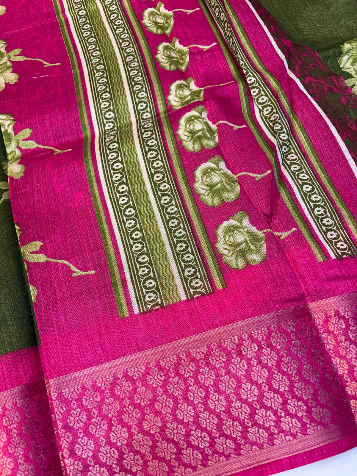 Fancy cotton blend saree with blouse and budget-friendly pricing (KCJC55)
