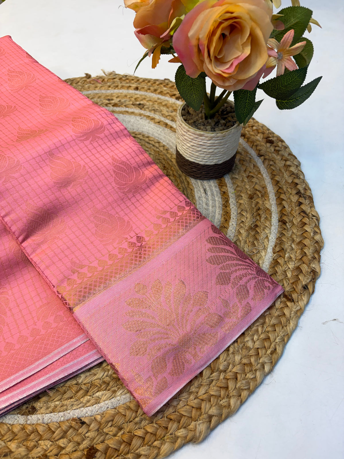 Fancy Tissue Border Silk Saree for Premium Look (KCBF38)