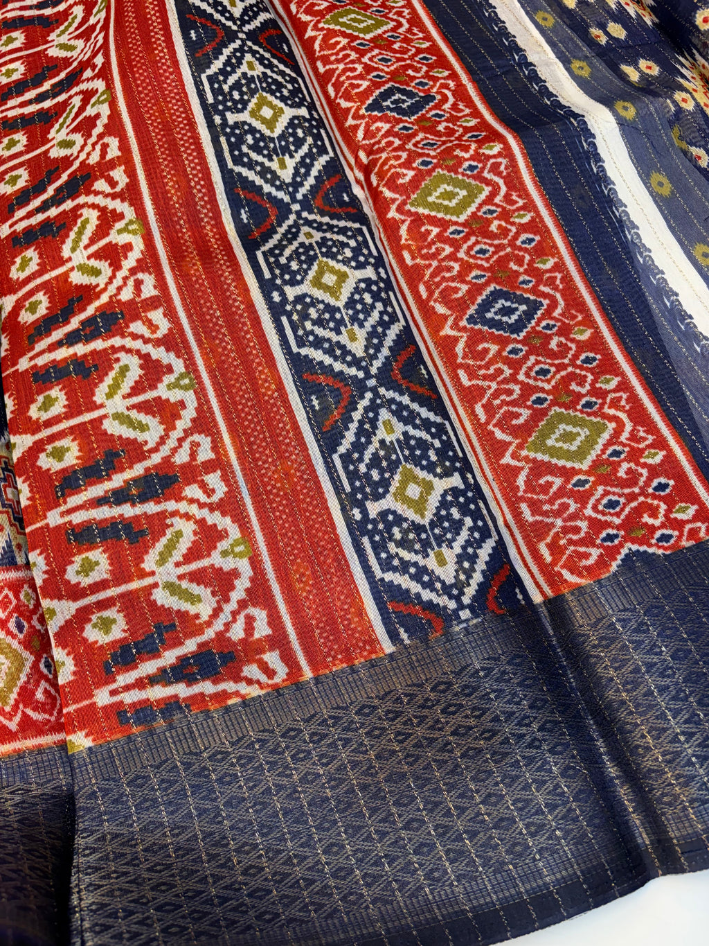 Fancy cotton blend saree with blouse and budget-friendly pricing (KCJC08)