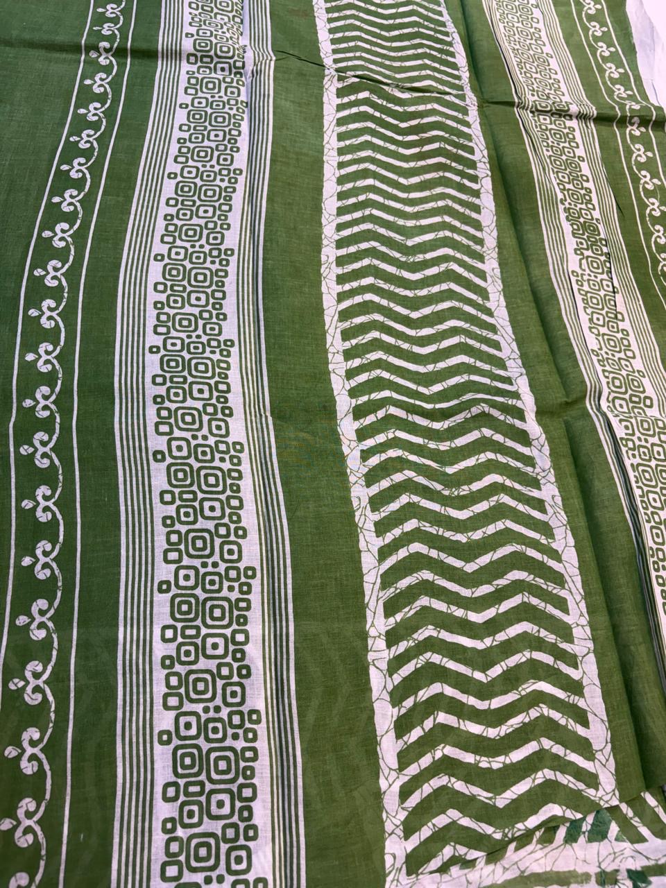 Bagru Cotton Saree with 1M Separate Blouse.(KCBCS0024)
