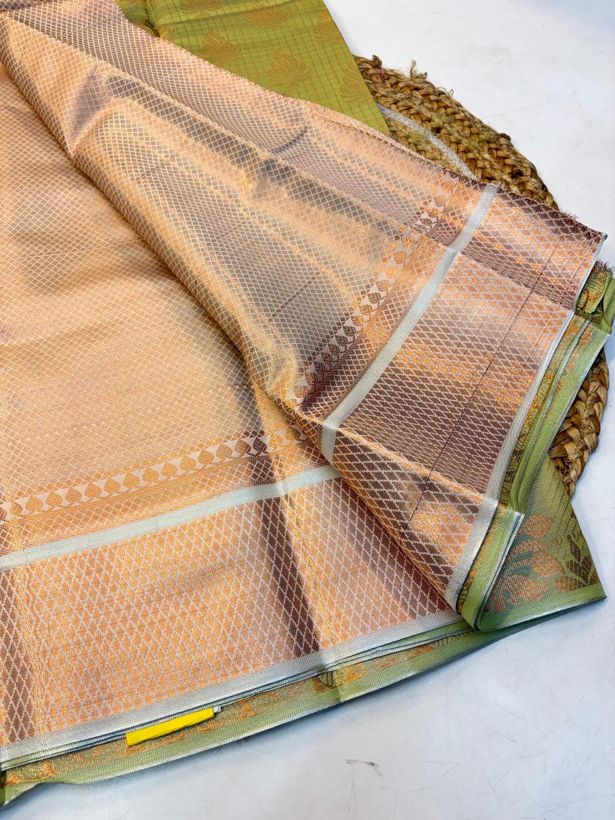 Fancy Tissue Border Silk Saree for Premium Look (KCBF35)