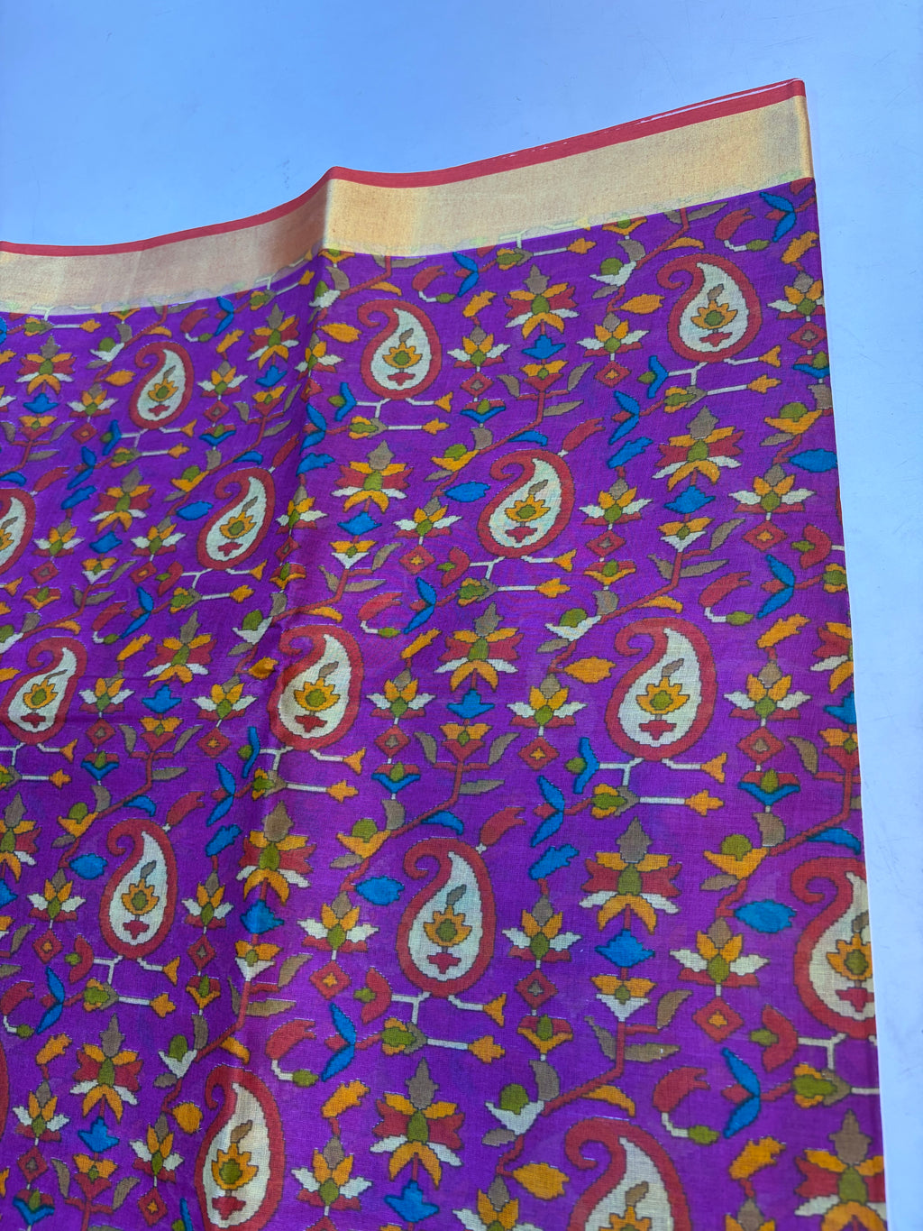 Karishma Cotton Saree with Blouse and Gorgeous look.(KCKC15)