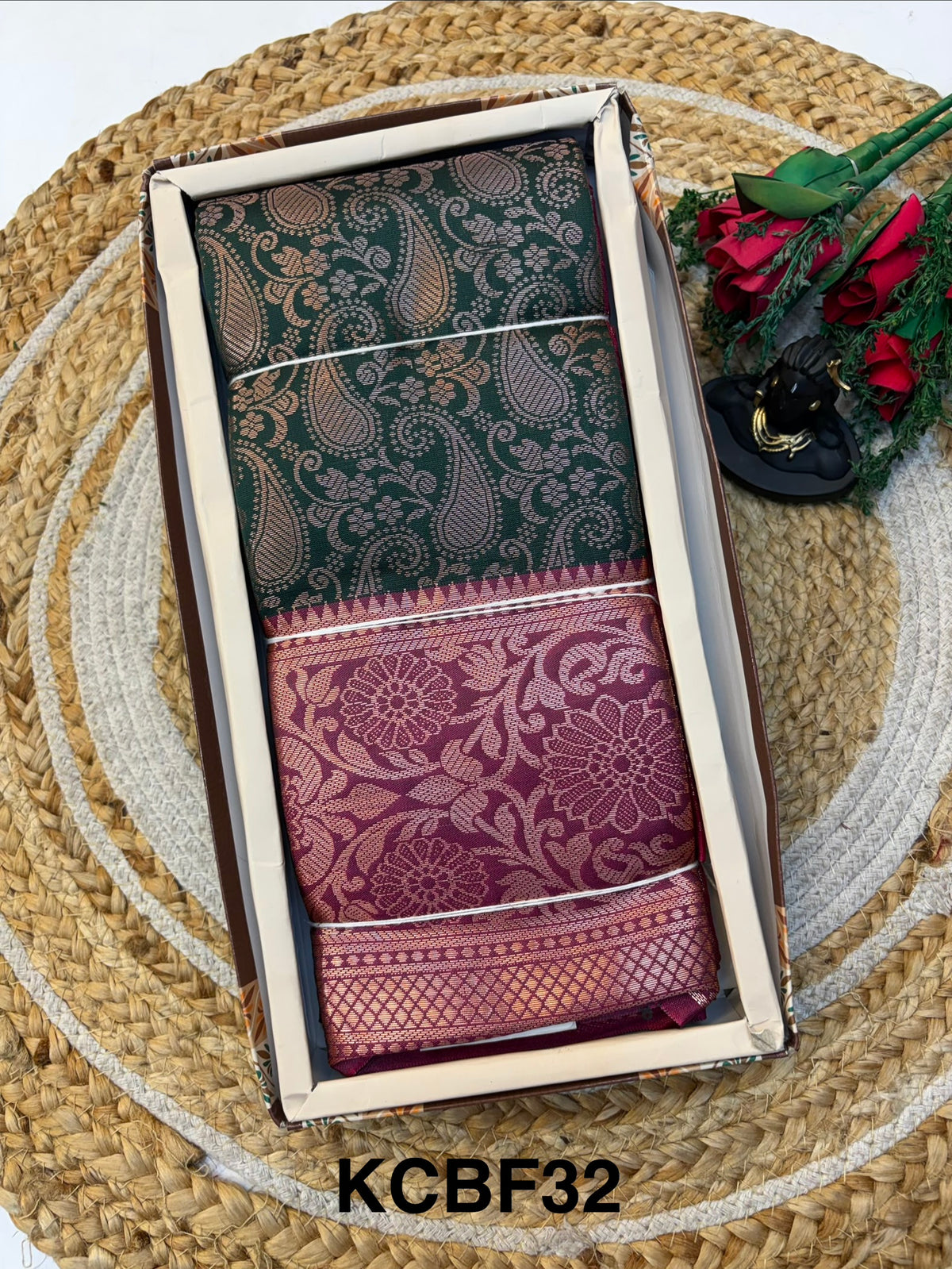 Banaras Semi-silk Saree for Premium and Elegant look.(KCBF32)