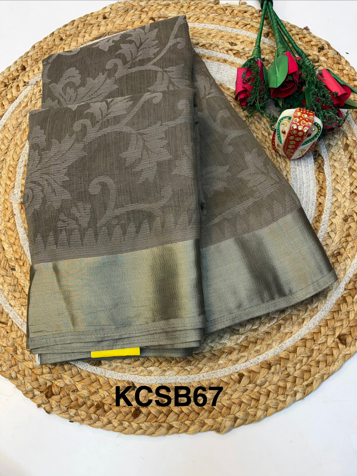 Cotton Braso Saree with Blouse and Elegant look(KCSB67)