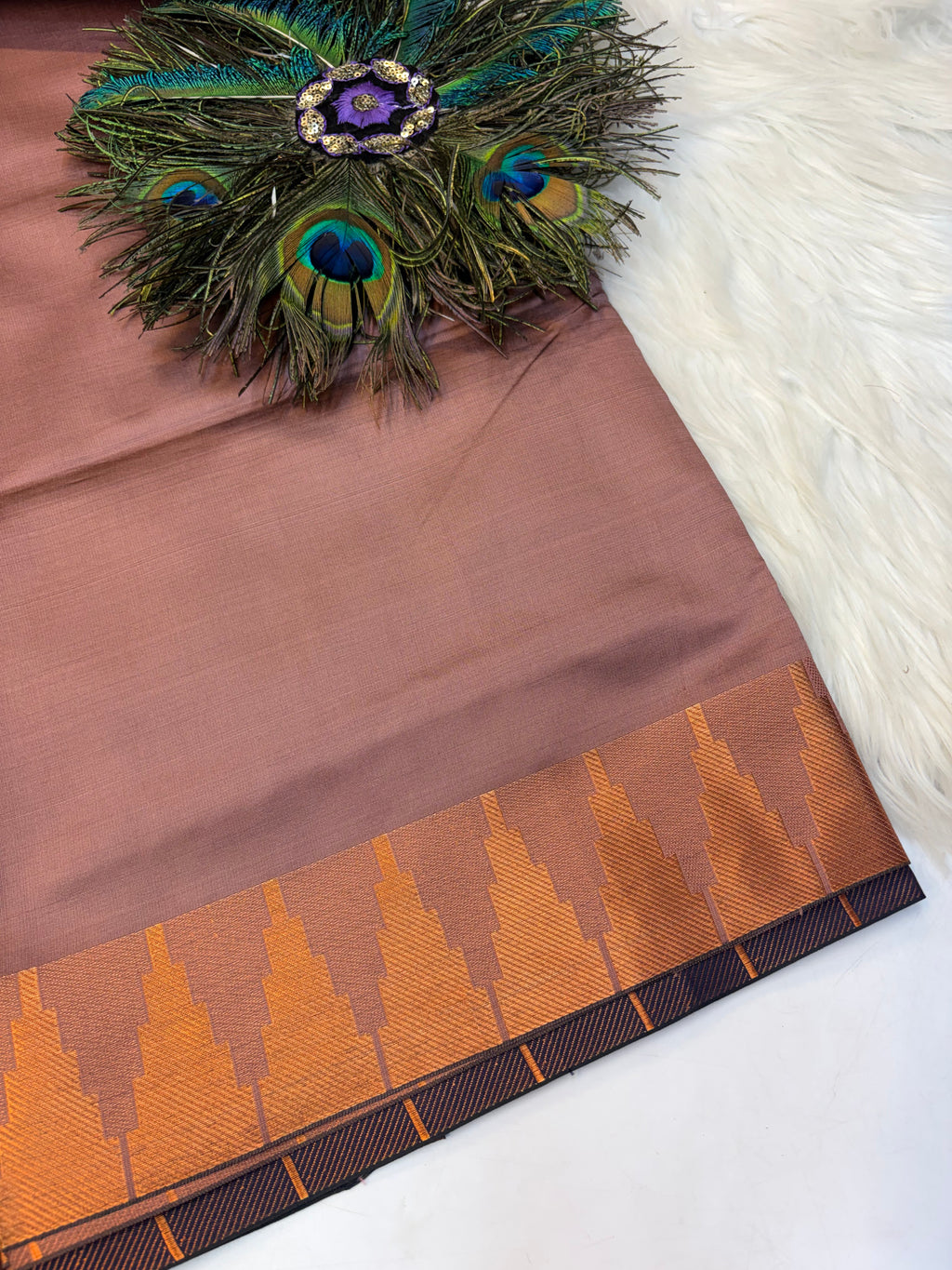 Plain Saree Contrast Border -(KCBF007)
