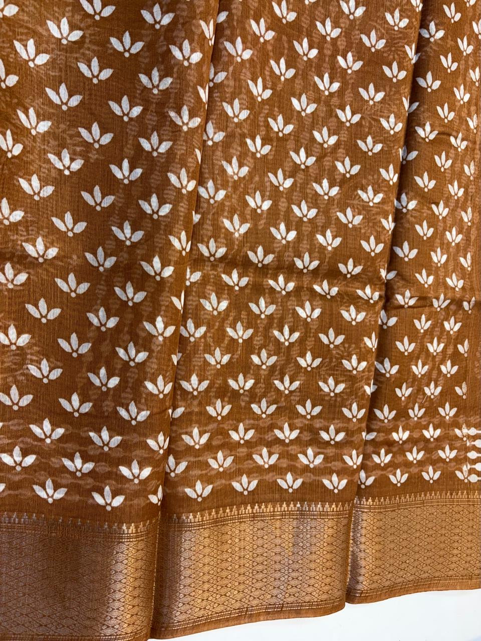Fancy Cotton Blend Saree With Blouse, Fabulous Look and Budget-friendly pricing.(KCJC18)