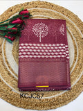 Fancy Cotton Blend Saree With Blouse, Fabulous Look and Budget-friendly pricing.(KCJC57)