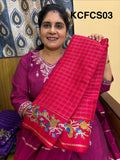 Mangalgiri Mix Cotton Saree with blouse (KCFCS03) (Copy)