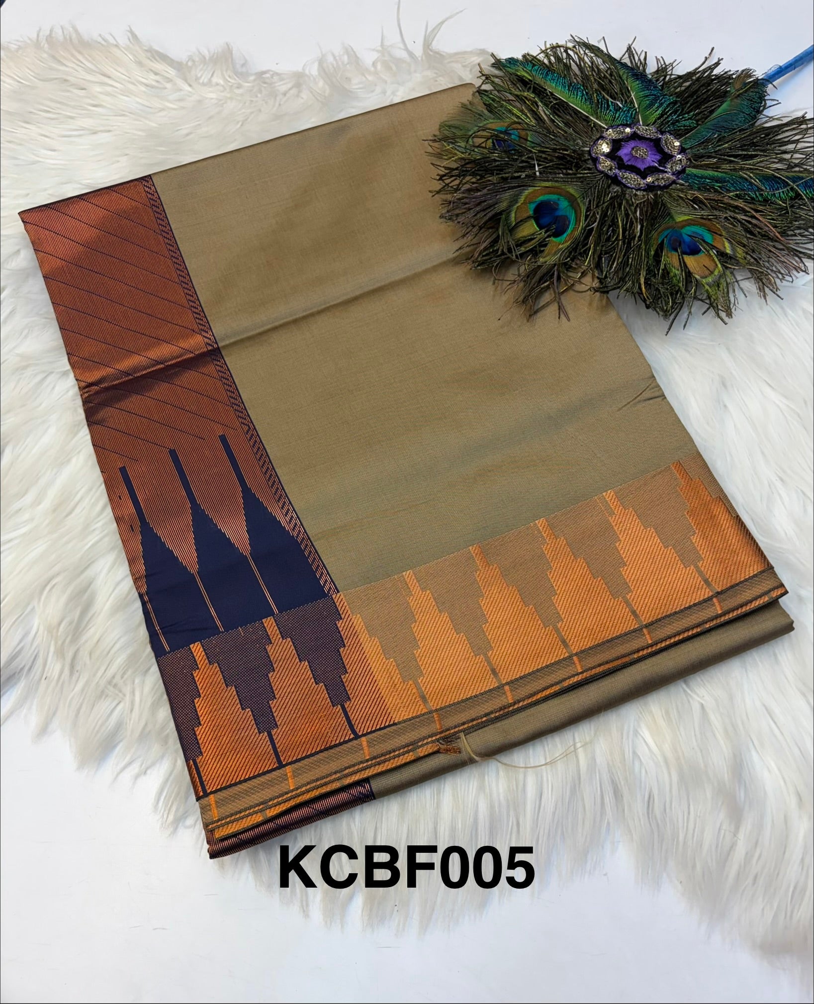 Plain Saree Contrast Border -(KCBF005)