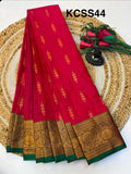 Soft Silk Saree with Blouse and Luxurious Look(KCSS44)
