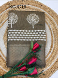 Fancy Cotton Blend Saree With Blouse, Fabulous Look and Budget-friendly pricing.(KCJC16)