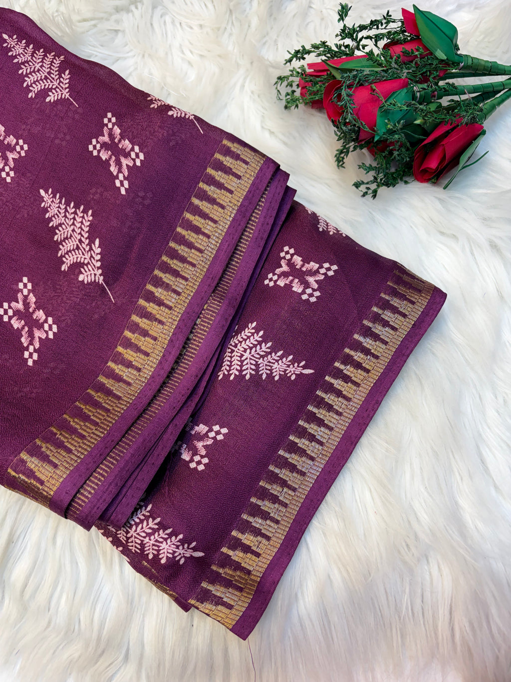 Jarjet sarees with Blouse-(KCFS01)