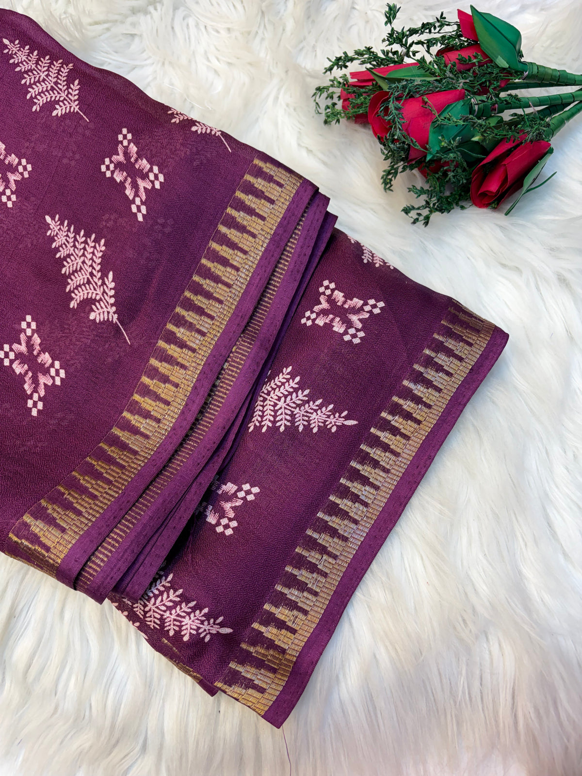 Jarjet sarees with Blouse-(KCFS01)